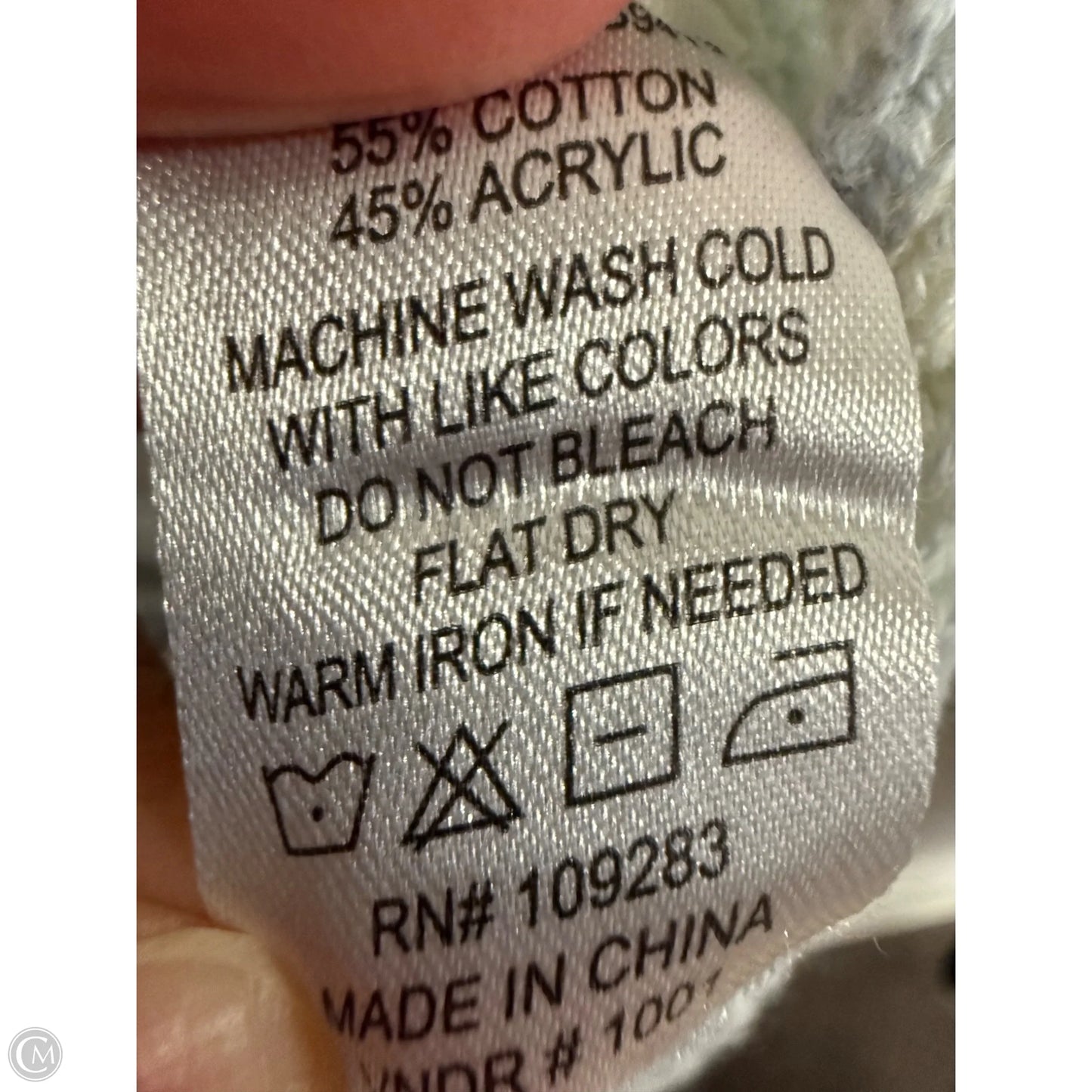 Sweater By Vintage Havana In Blue & White, Size: S