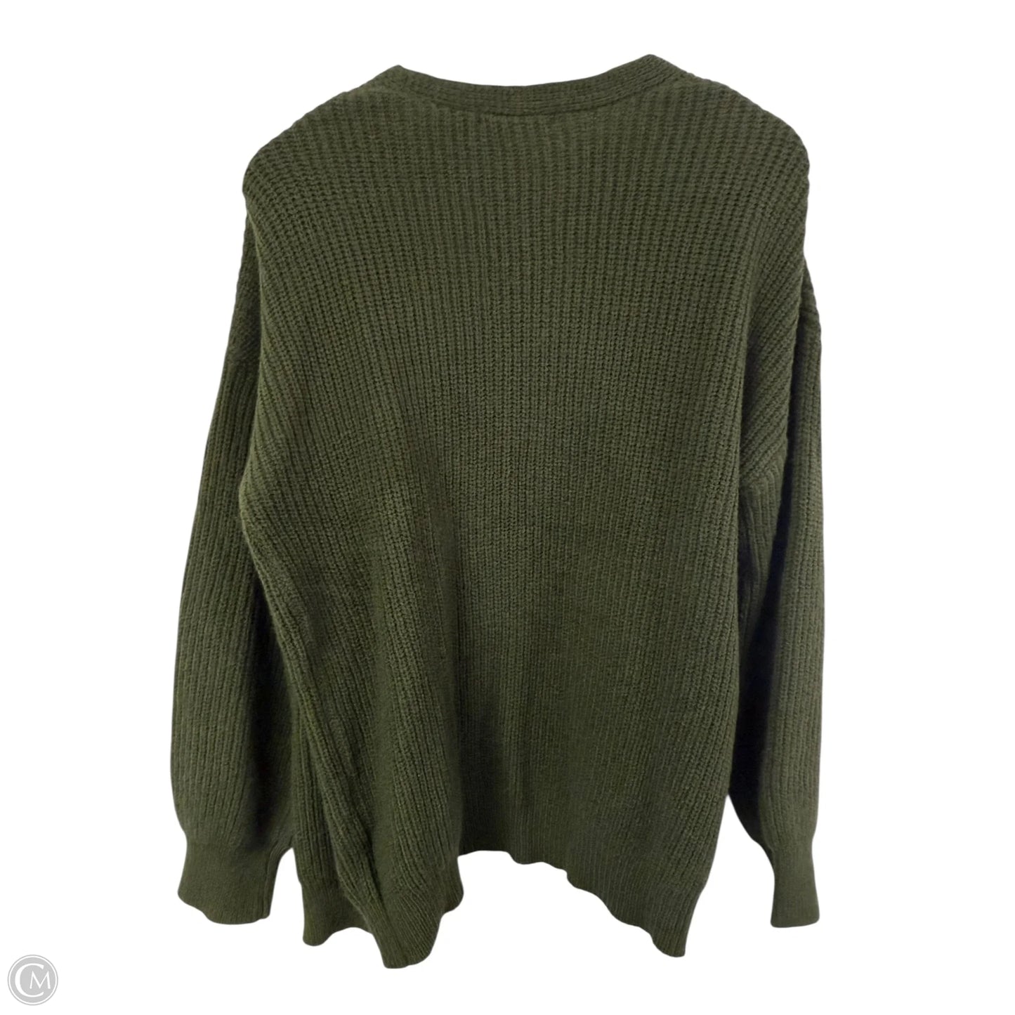 Sweater Cardigan By Shein In Green, Size: L