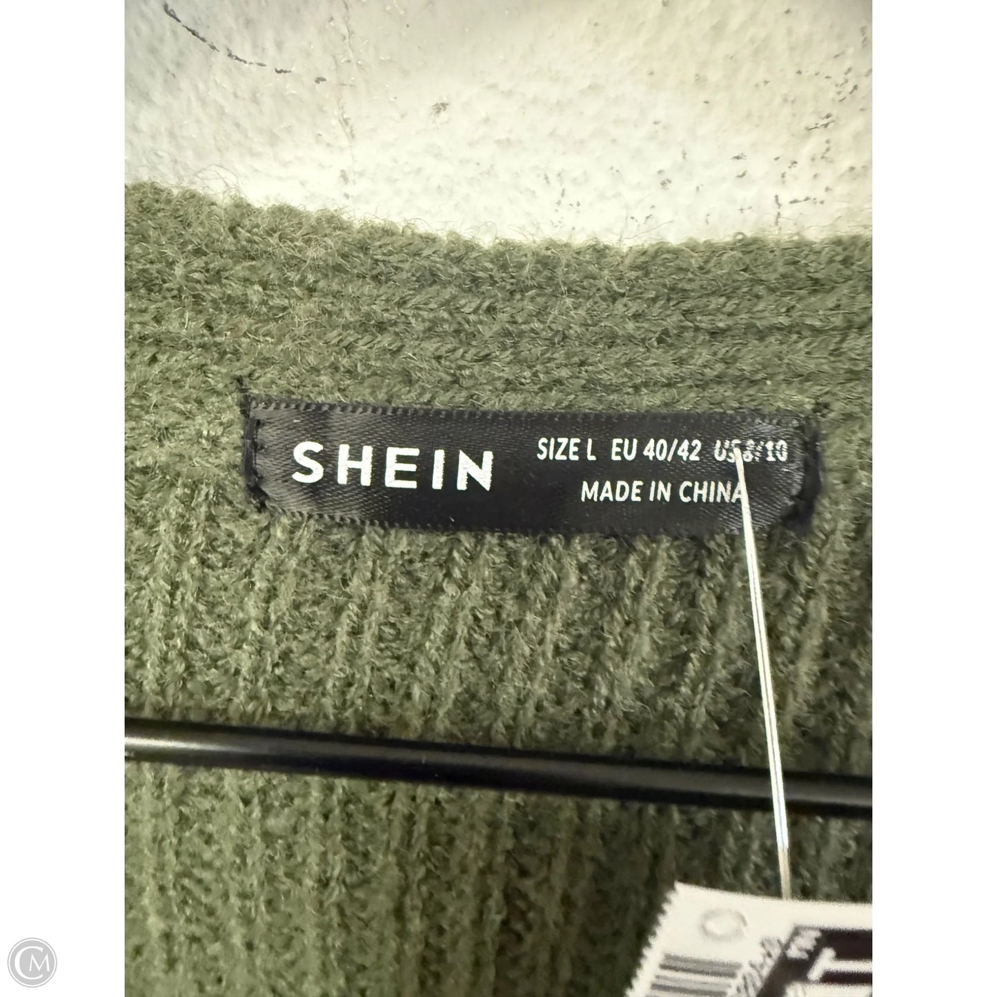 Sweater Cardigan By Shein In Green, Size: L