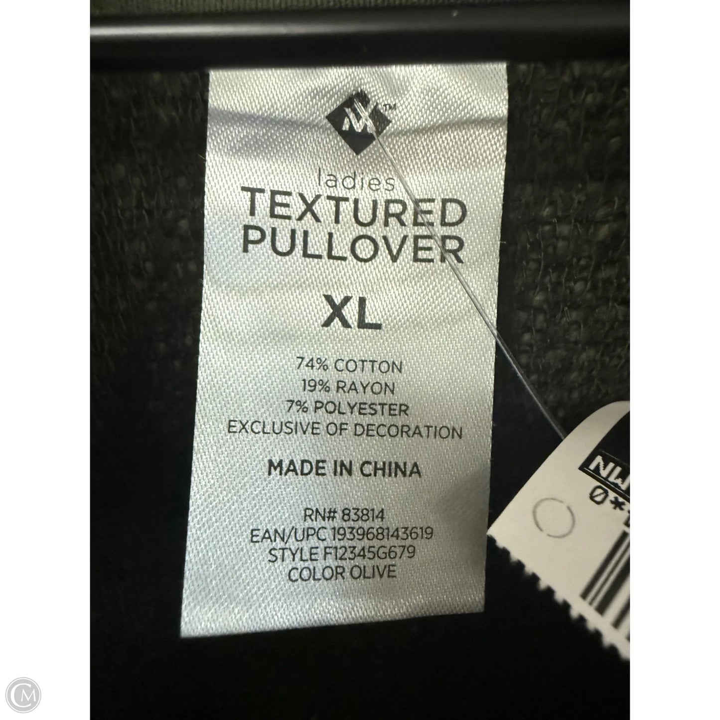 Sweater By Members Mark In Green, Size: Xl