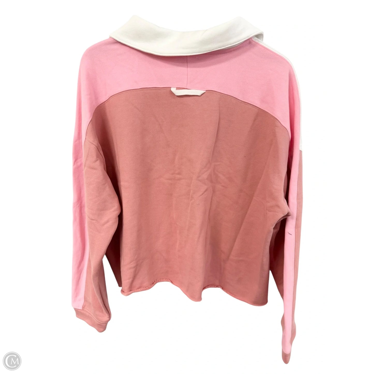 Sweatshirt Collar By Pink Lily In Pink & White, Size: S