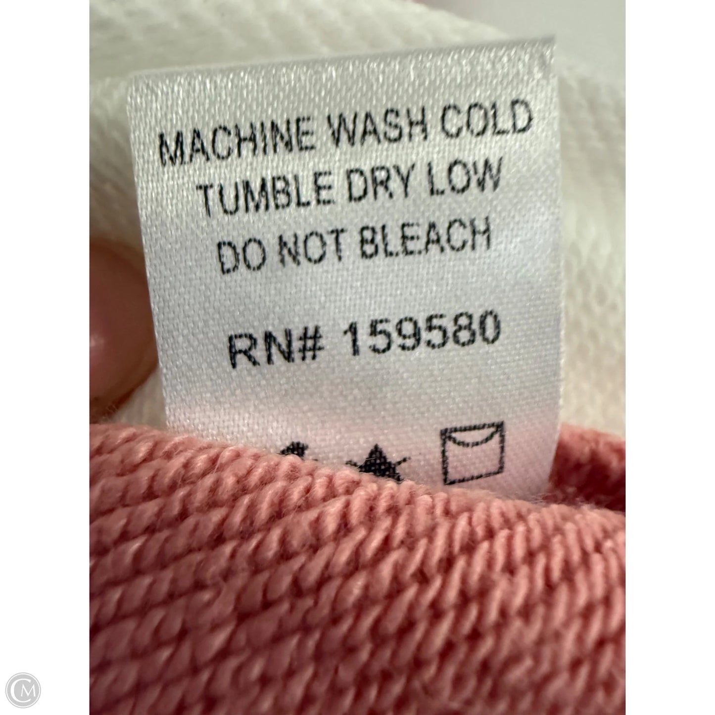 Sweatshirt Collar By Pink Lily In Pink & White, Size: S
