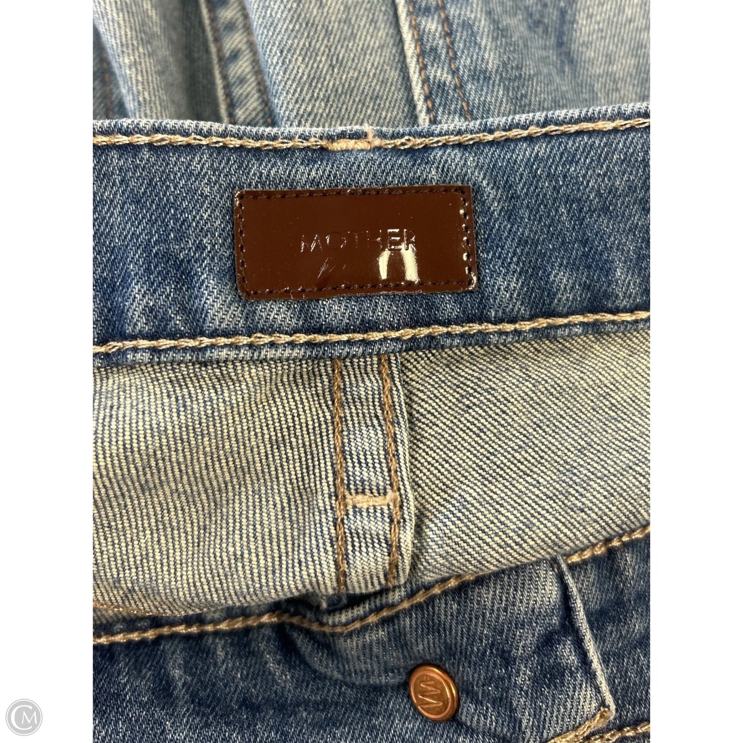 Jeans Straight By Mother Jeans In Blue Denim, Size: 6