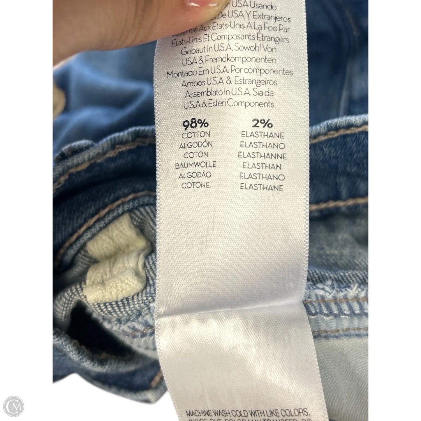 Jeans Straight By Mother Jeans In Blue Denim, Size: 6