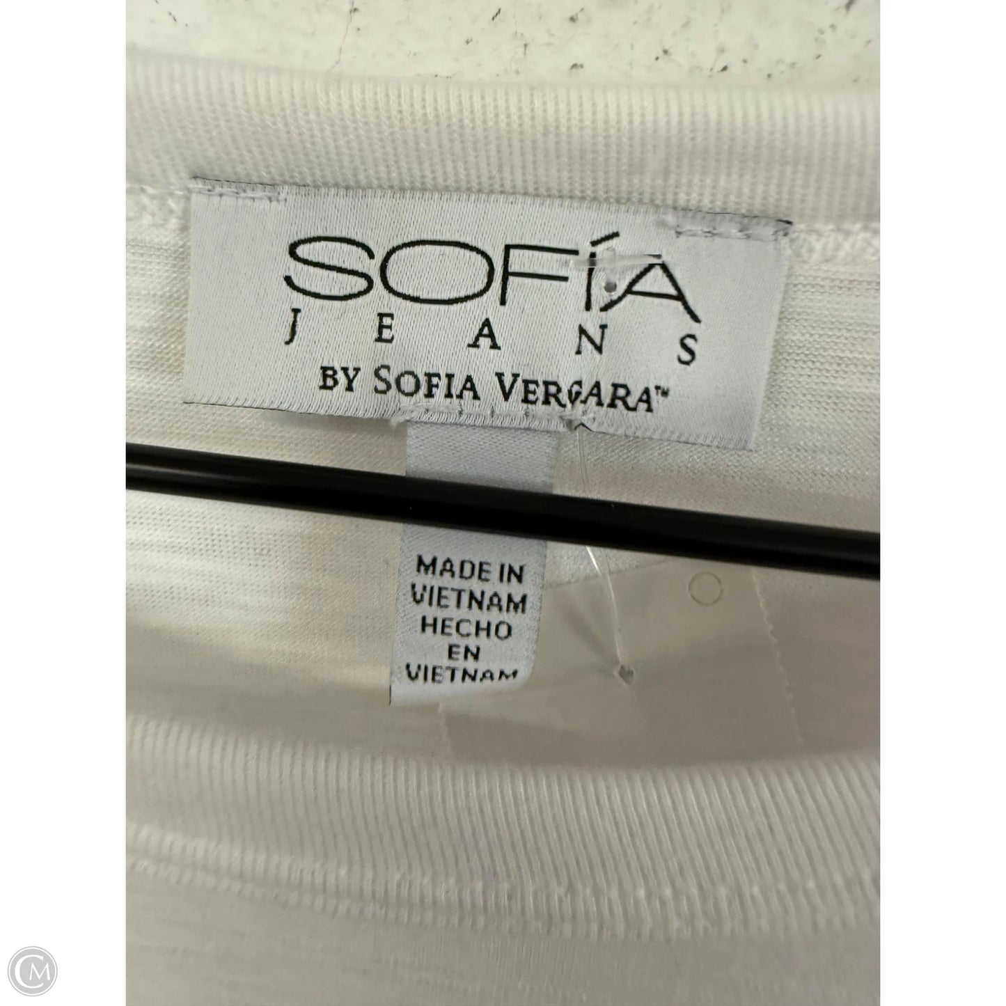 Top Short Sleeve Basic By Sofia By Sofia Vergara In White, Size: S