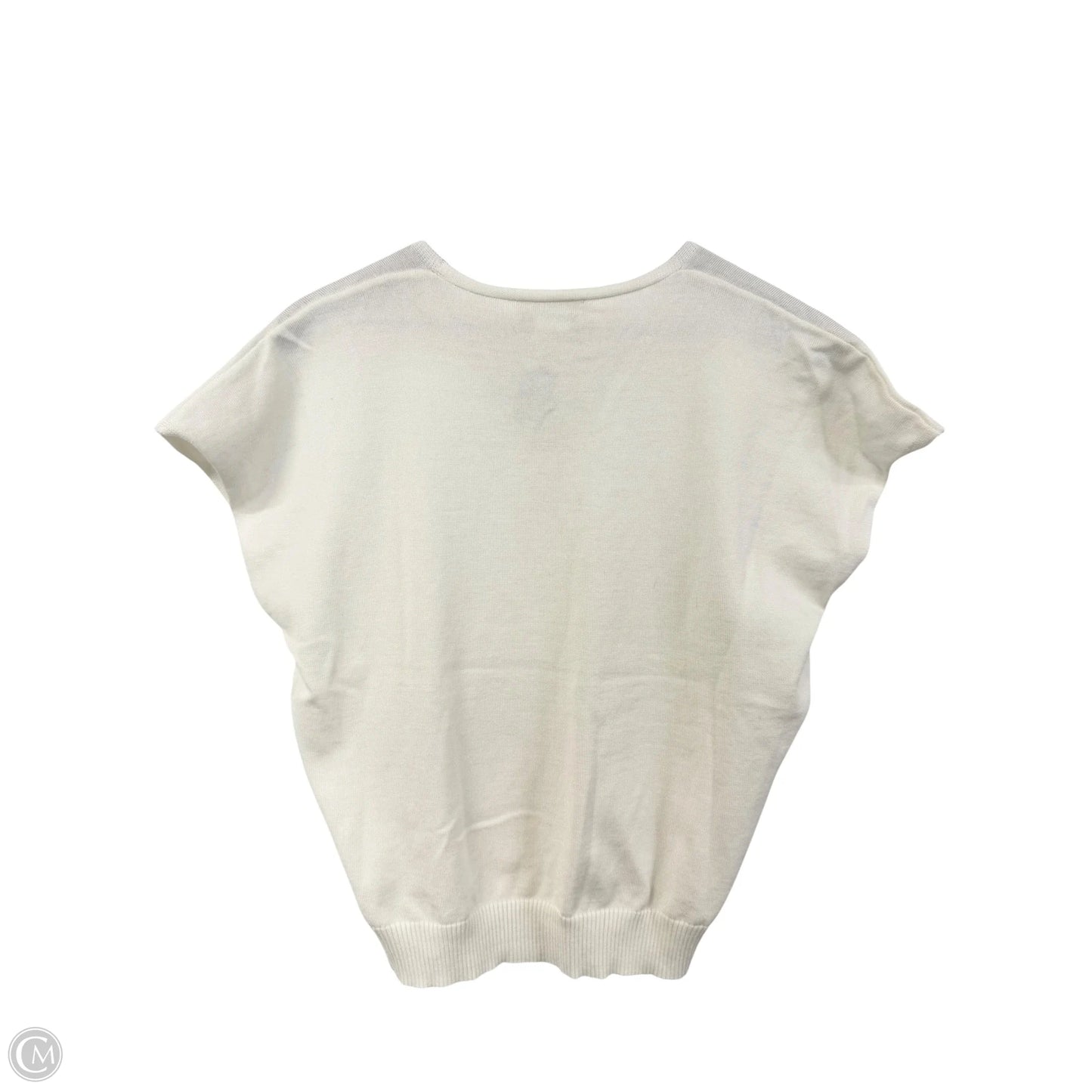 Sweater Short Sleeve By Cynthia Rowley In White, Size: M