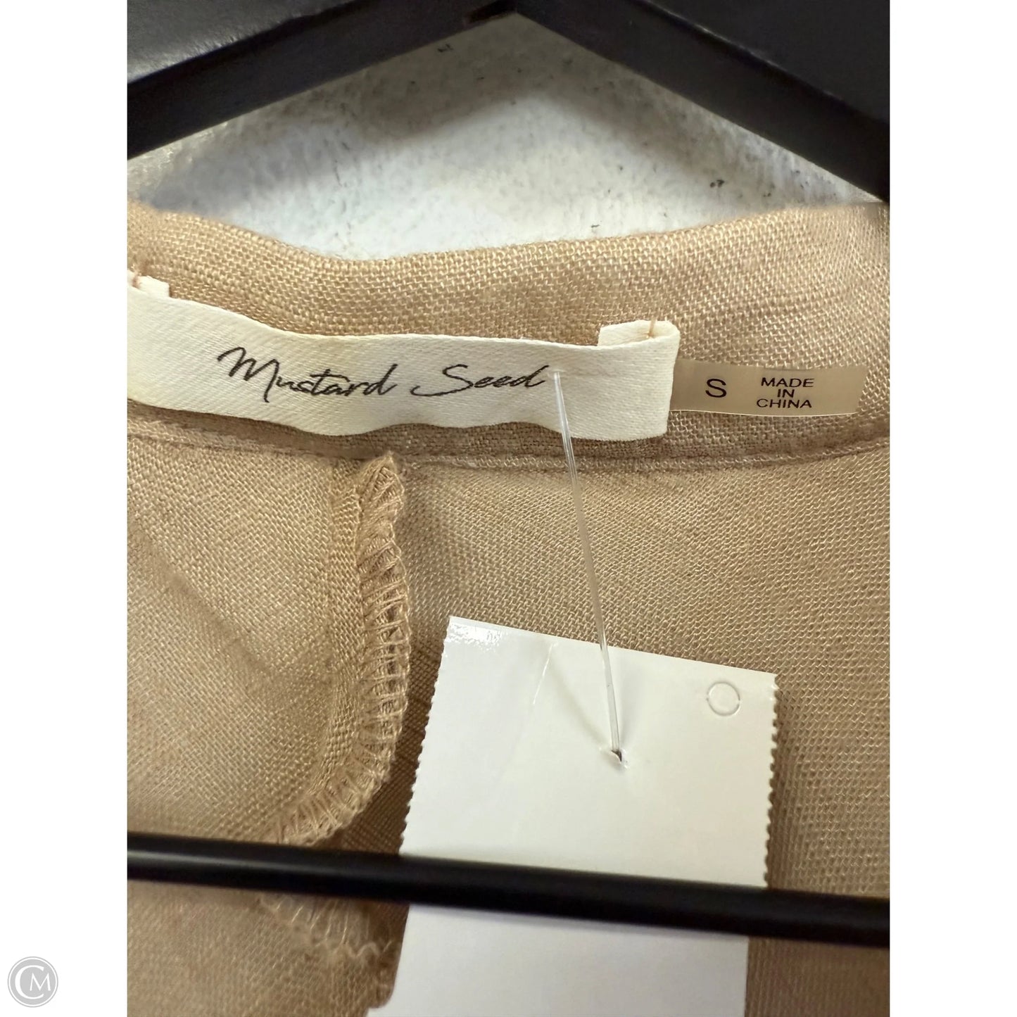 Top Short Sleeve By Mustard Seed In Tan, Size: S