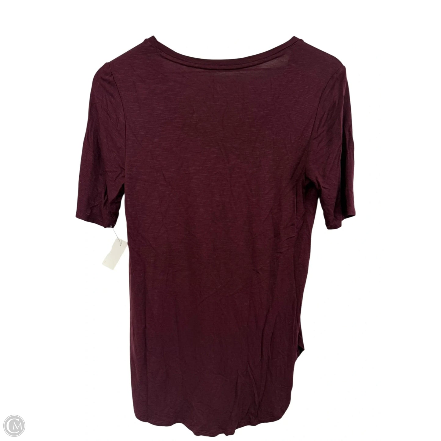 Top Short Sleeve Basic By Maurices In Maroon, Size: Xs
