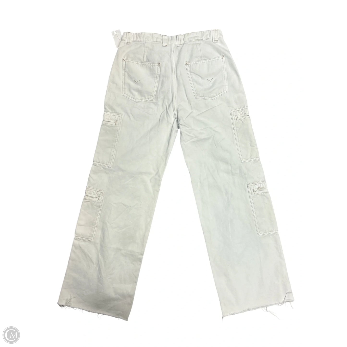 Jeans Wide Leg By Hudson In White Denim, Size: 4