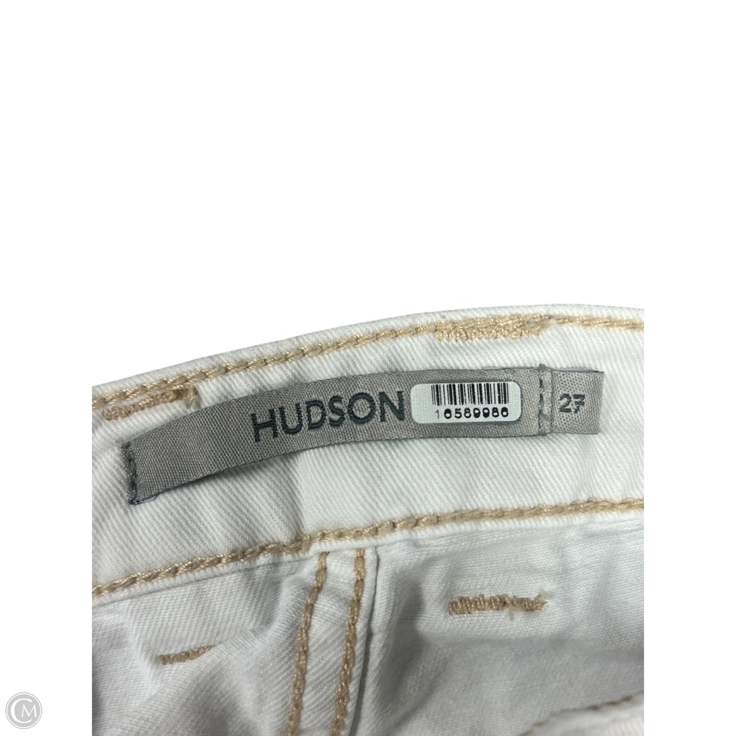 Jeans Wide Leg By Hudson In White Denim, Size: 4