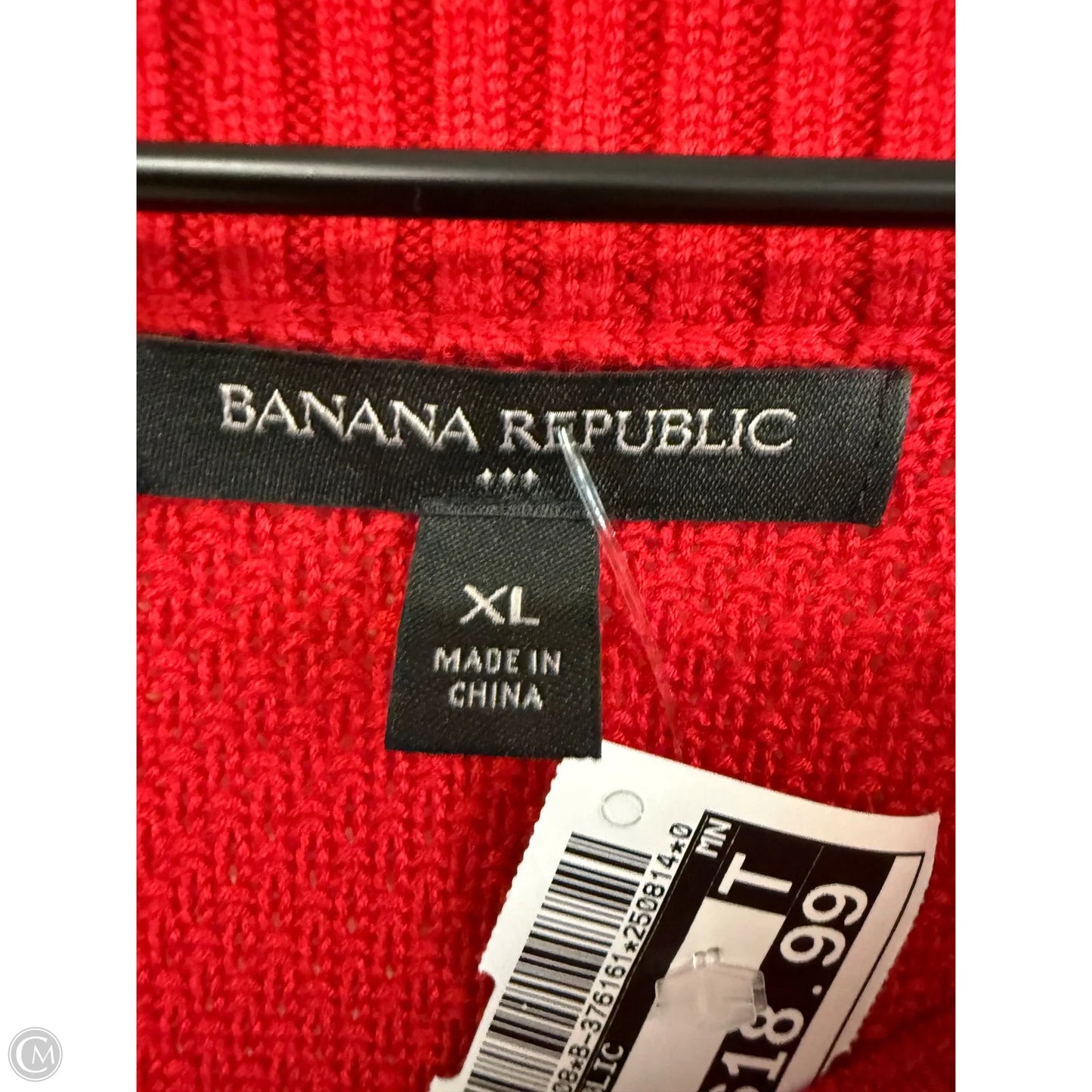 Sweater By Banana Republic In Red, Size: Xl