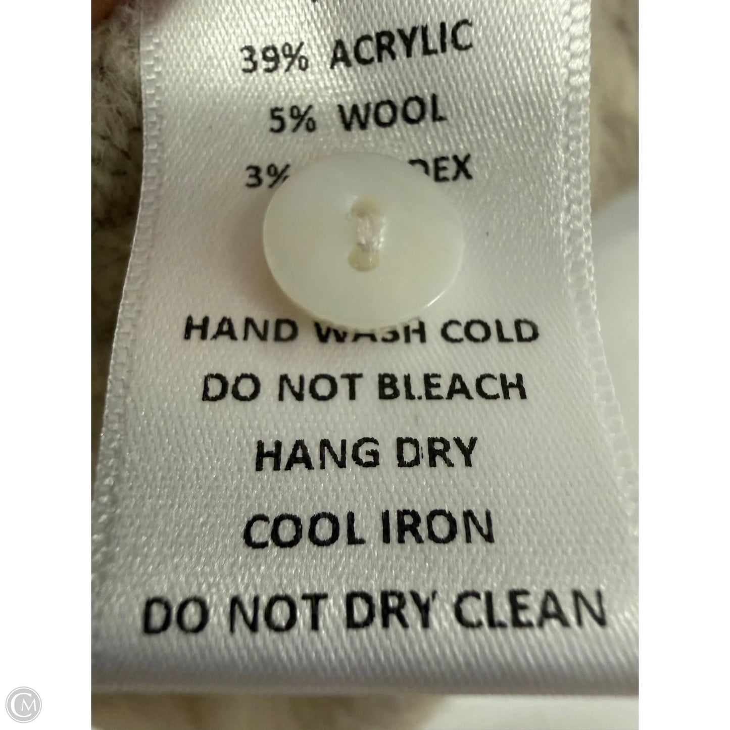 Sweater Short Sleeve By Cmc In Beige, Size: M