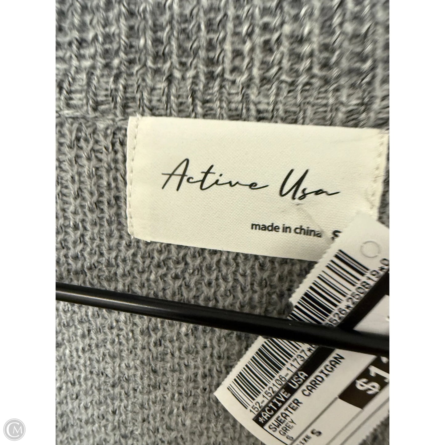 Sweater Cardigan By Active Usa In Grey, Size: S