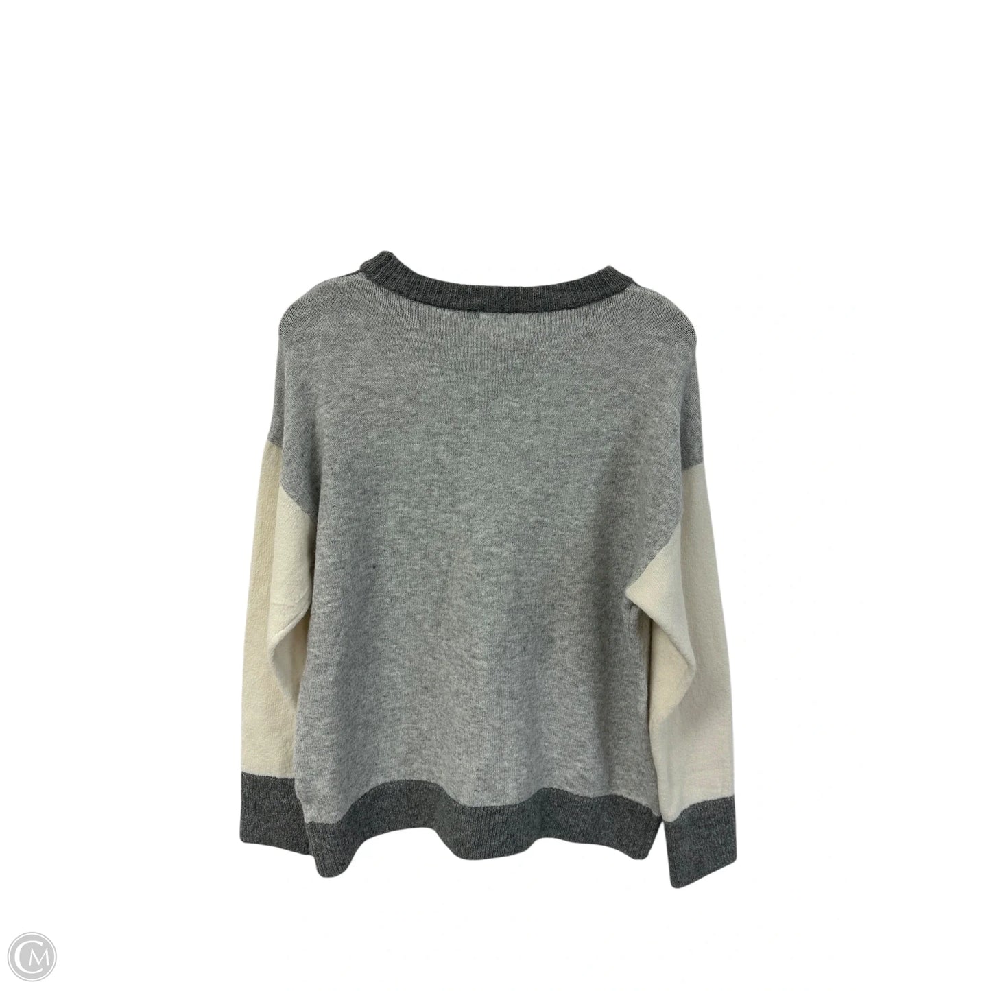 Sweater By Staccato In Grey & White, Size: L