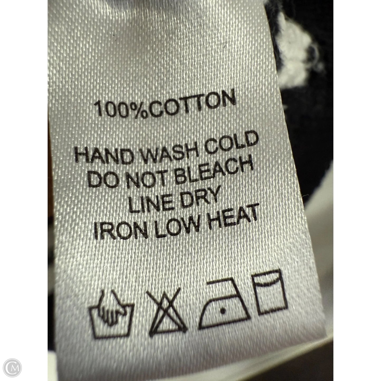 Sweater Short Sleeve By Ee Some In Black & White, Size: L