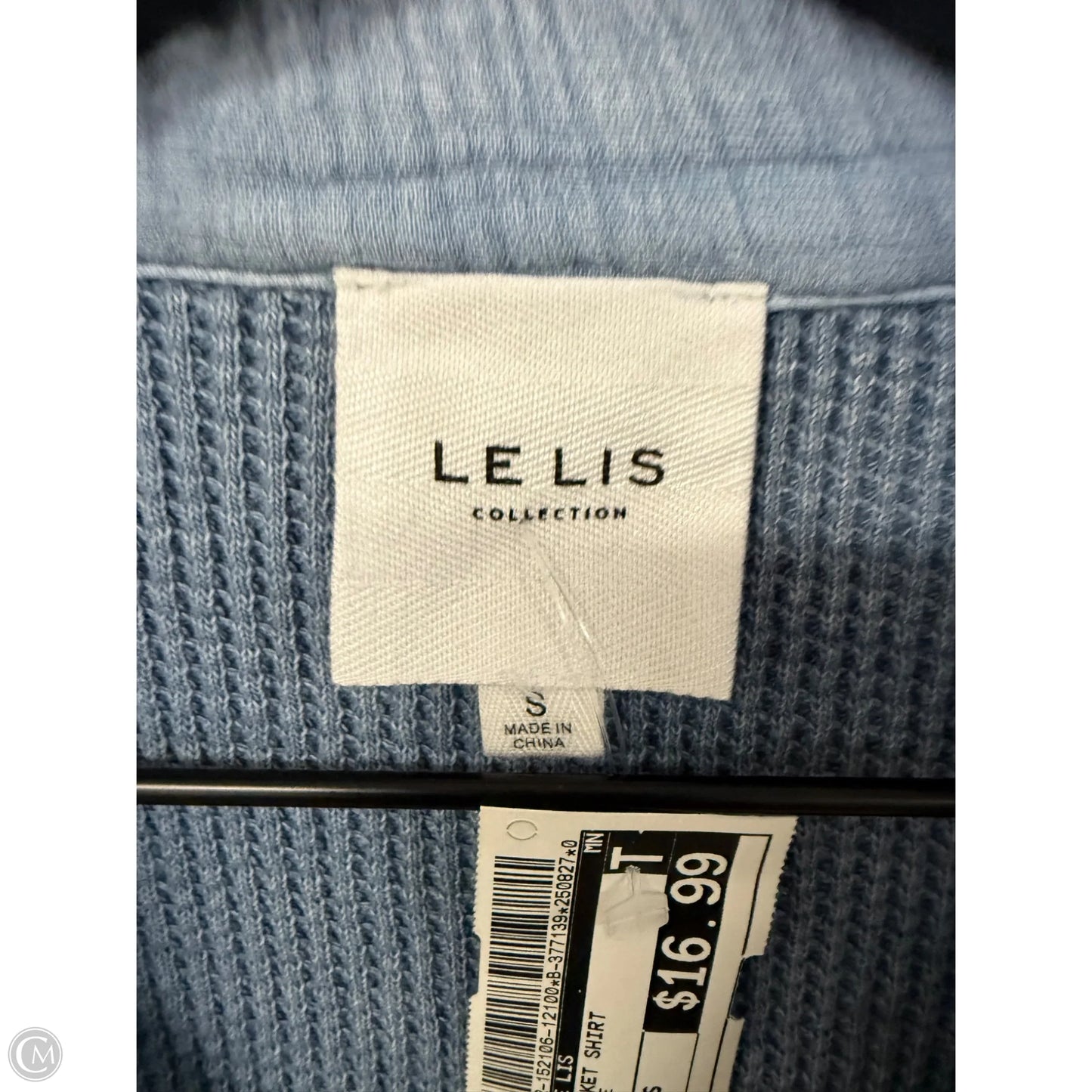 Jacket Shirt By Le Lis In Blue, Size: S
