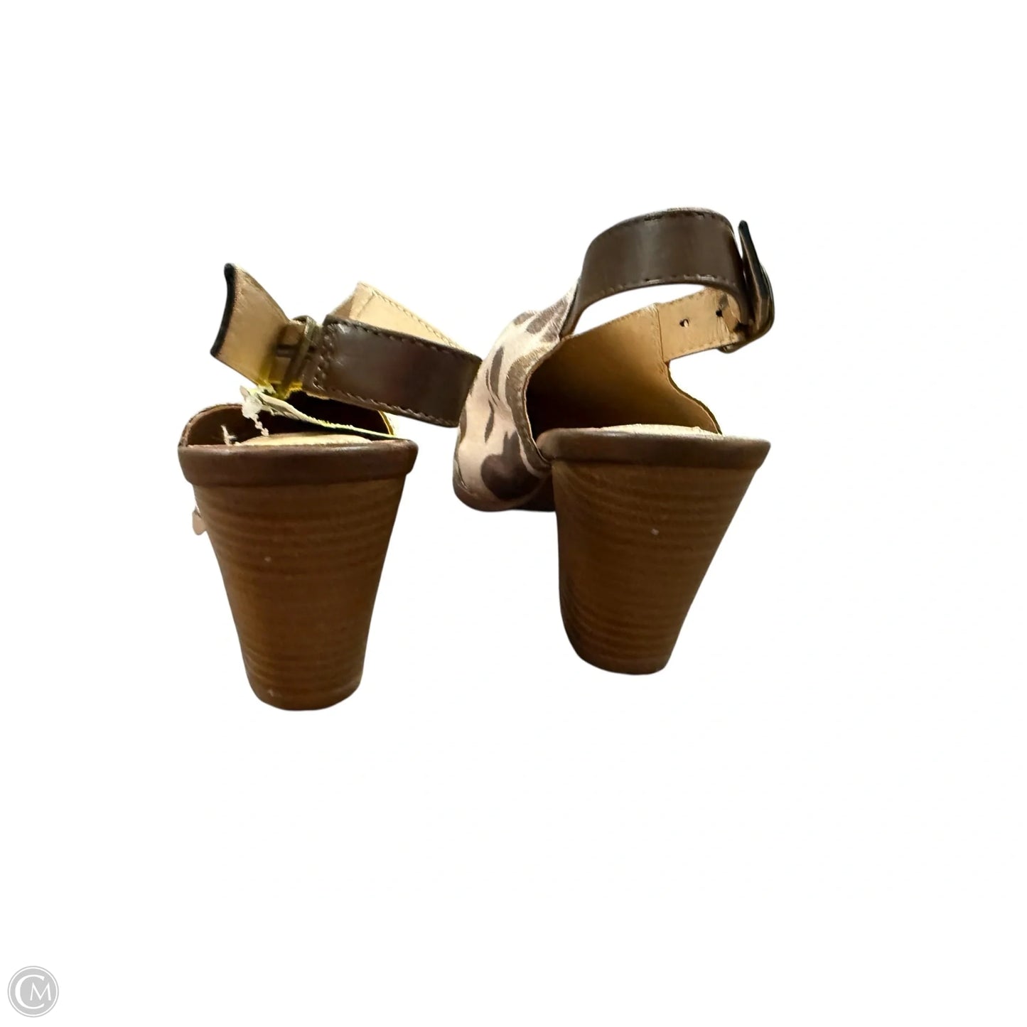 Shoes Heels Block By Clothes Mentor In Brown & White, Size: 9