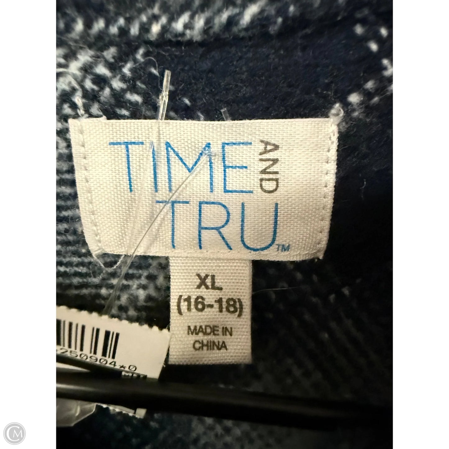 Jacket Shirt By Time And Tru In Blue, Size: Xl