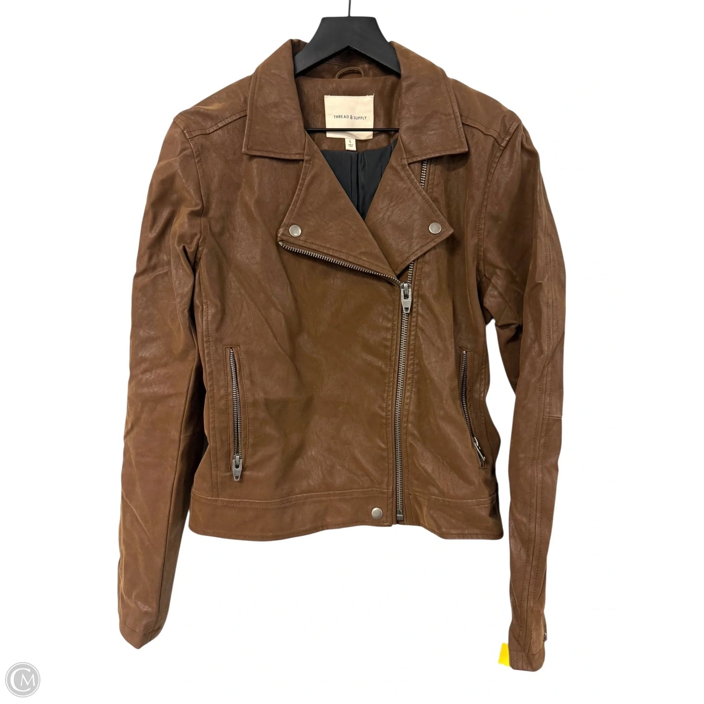 Jacket Moto By Thread And Supply In Brown, Size: L