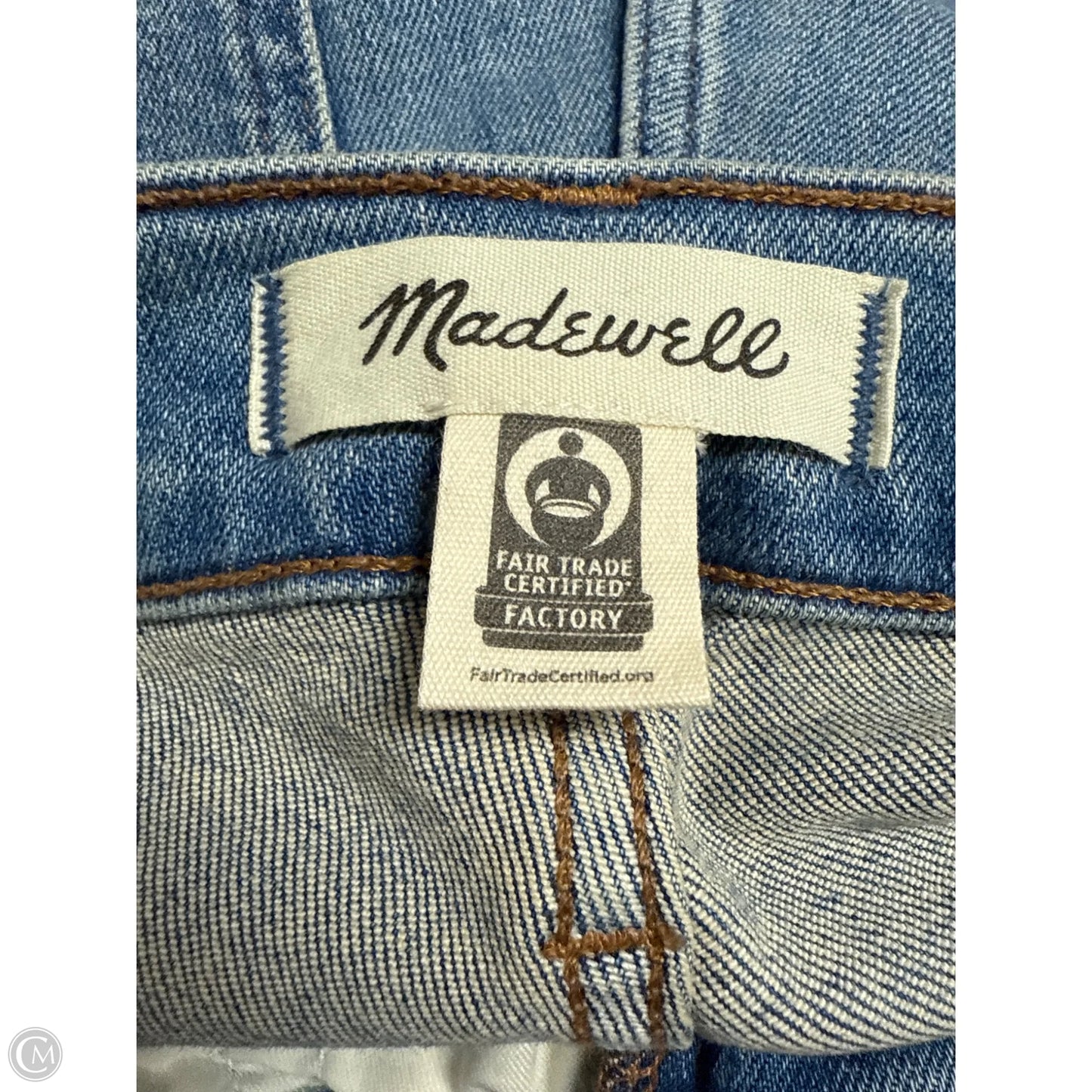Jeans Straight By Madewell In Blue Denim, Size: 4