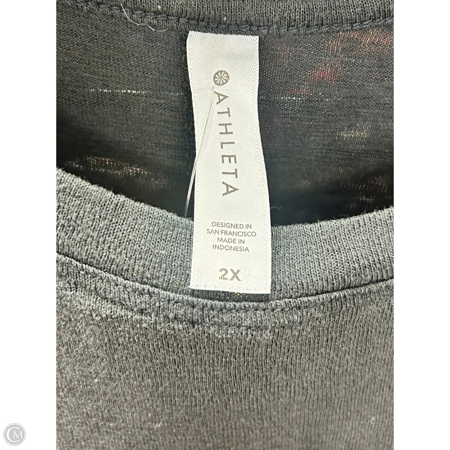 Athletic Top Short Sleeve By Athleta In Black, Size: 2x