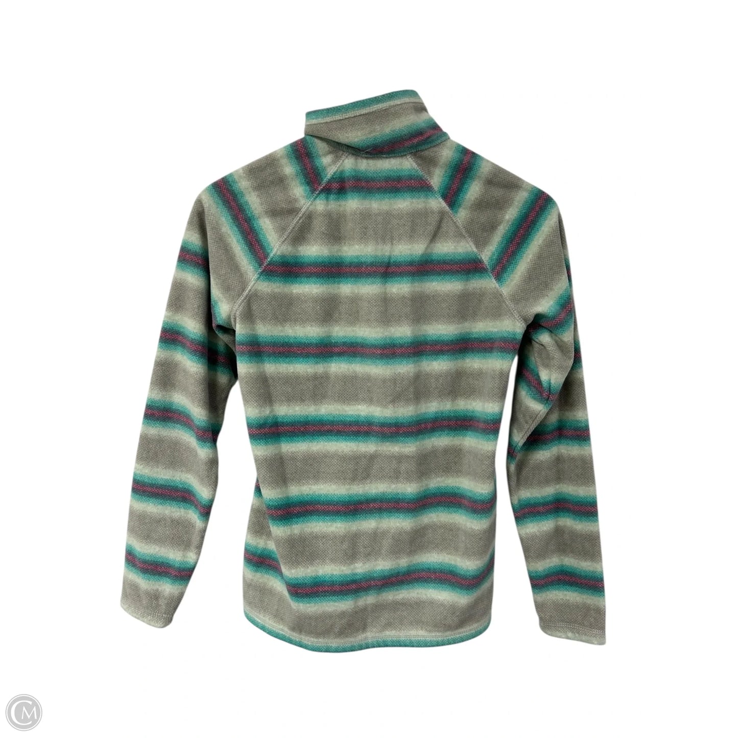 Sweatshirt Collar By Eddie Bauer In Green & Grey, Size: Xs