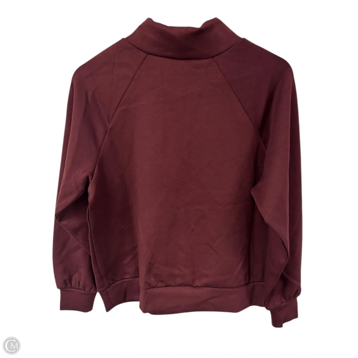 Sweatshirt Collar By Scoop In Maroon, Size: S