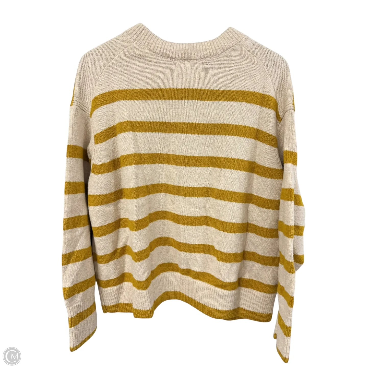 Sweater By Banana Republic In Cream & Yellow, Size: Xxl