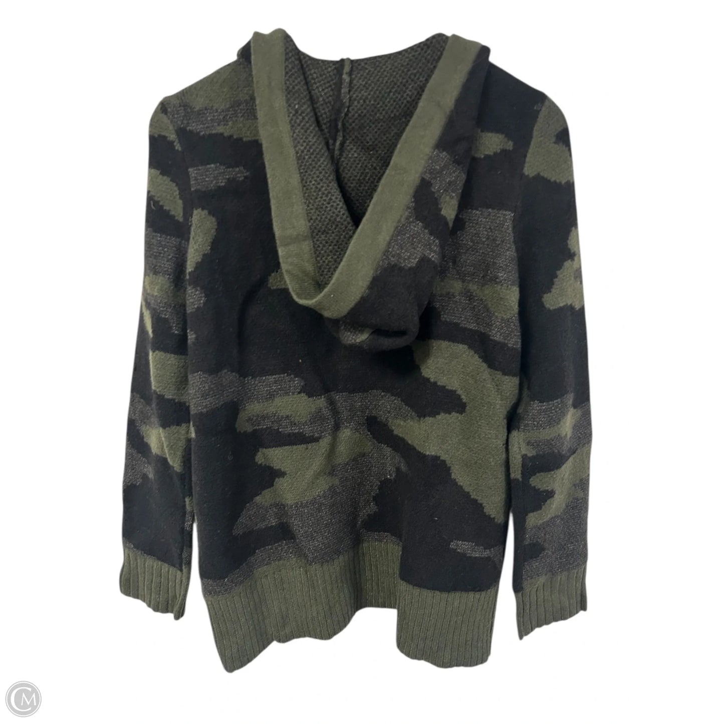 Sweater Cardigan By Cable And Gauge In Black & Green, Size: L