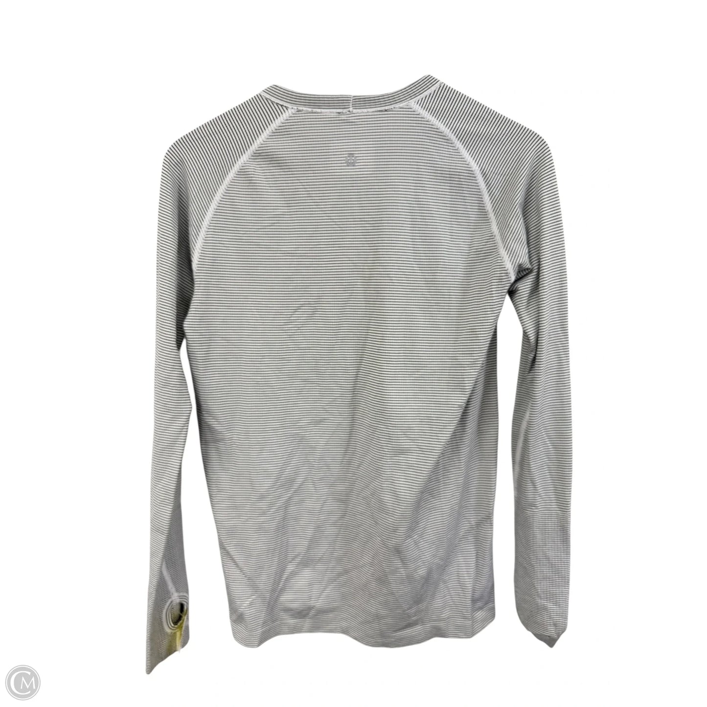 Athletic Top Long Sleeve Crewneck By Lululemon In Black & White, Size: 10