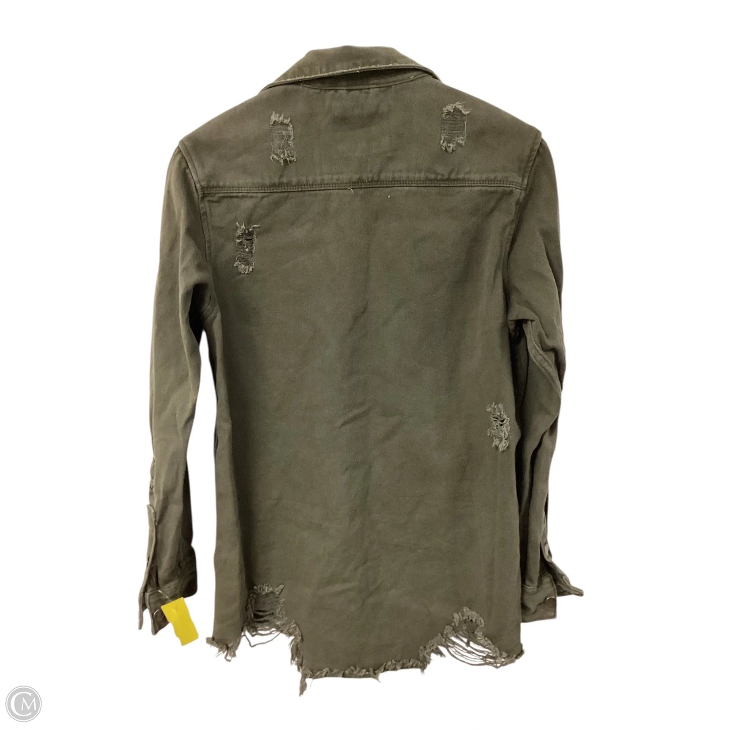 Jacket Denim By American Bazi In Green Denim, Size: M