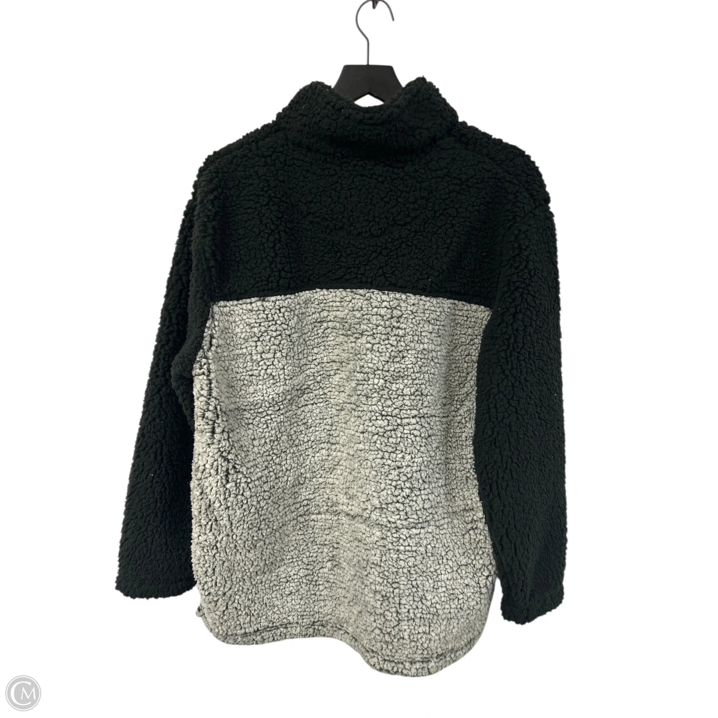 Sweatshirt Crewneck By Clothes Mentor In Black & Grey, Size: M