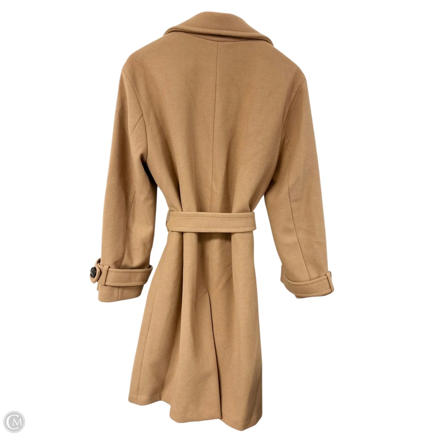 Coat Trench Coat By Liz Claiborne In Tan, Size: L