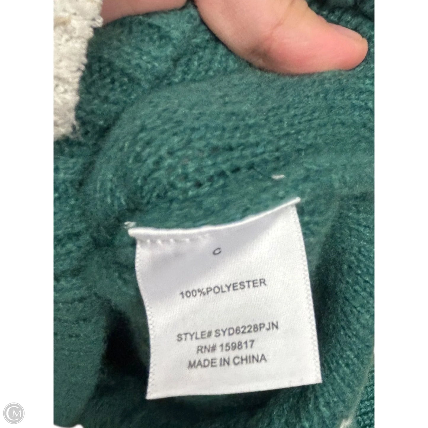 Sweater By Arula In Green & White, Size: 3x