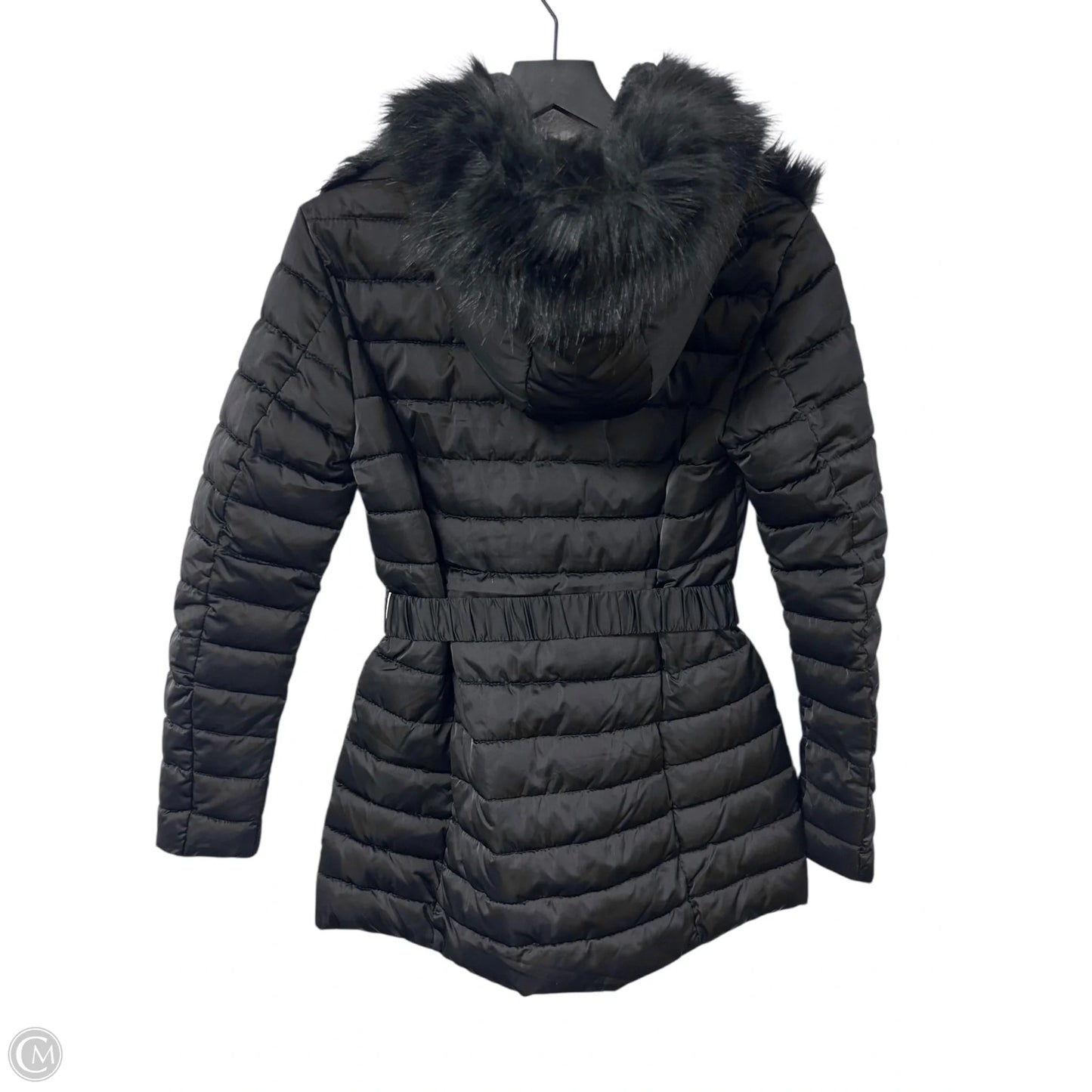 Coat Puffer & Quilted By Guess In Black, Size: S