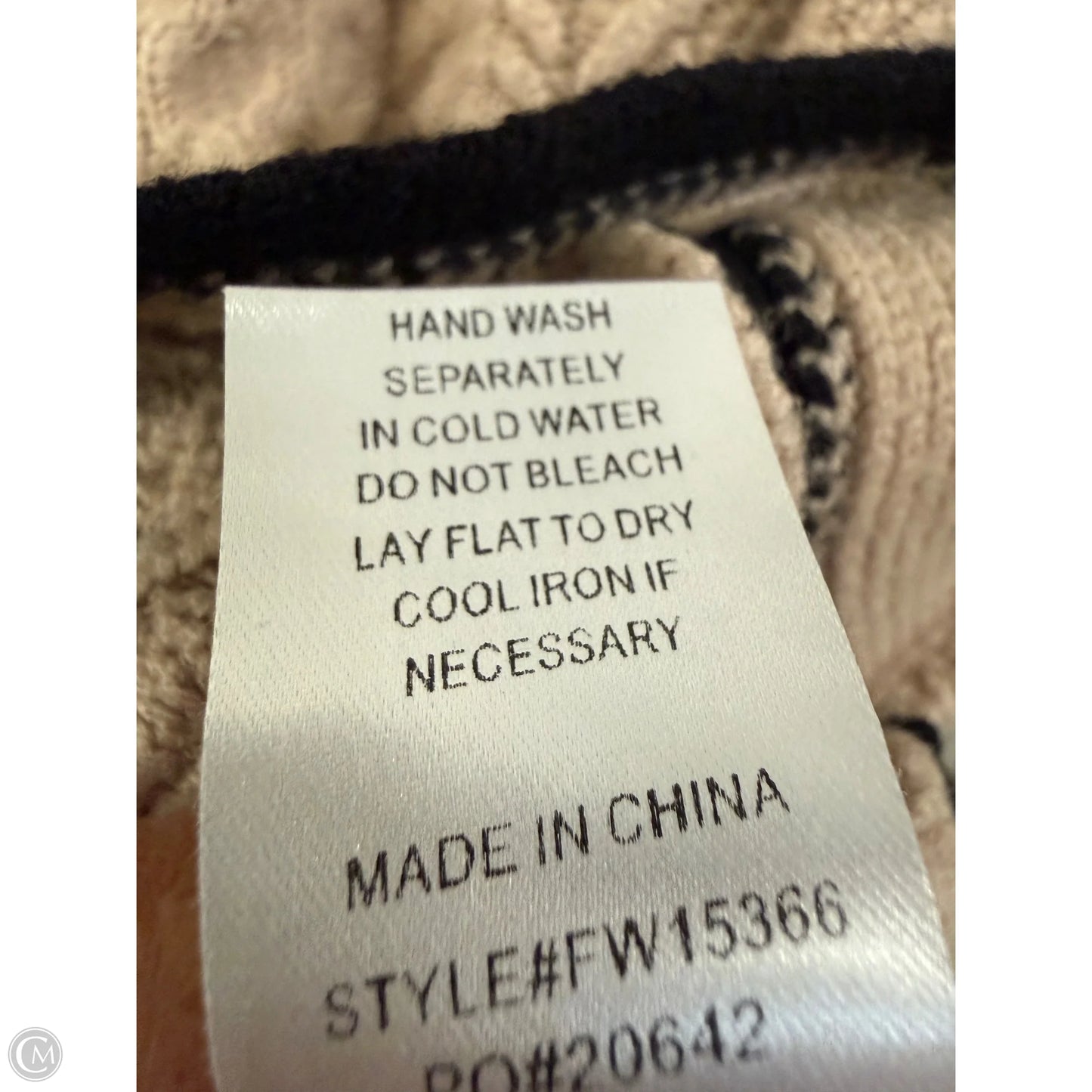 Sweater Cardigan By Fate In Black & Tan, Size: S