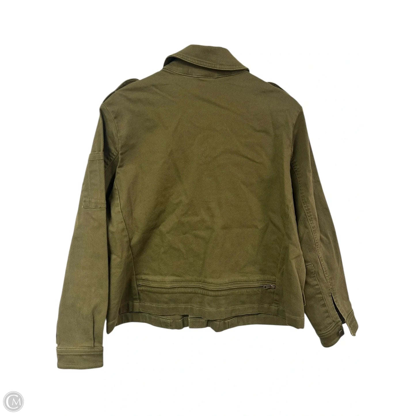 Jacket Denim By Cabi In Green Denim, Size: L