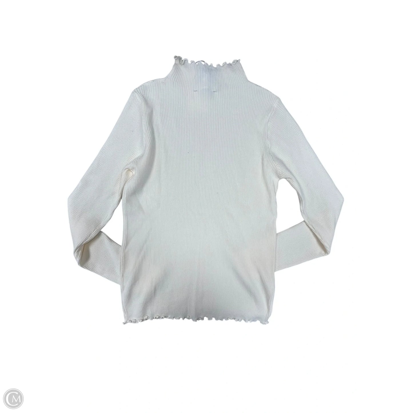 Top Long Sleeve Basic By Clothes Mentor In Cream, Size: L