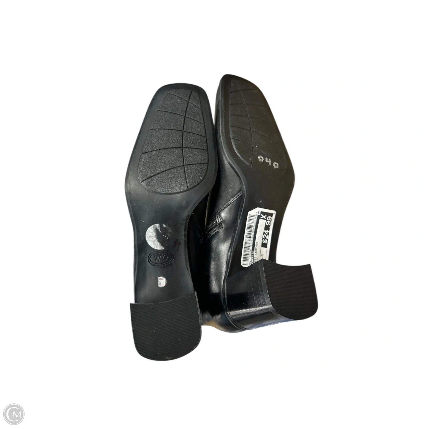 Boots Leather By Caressa In Black, Size: 7.5