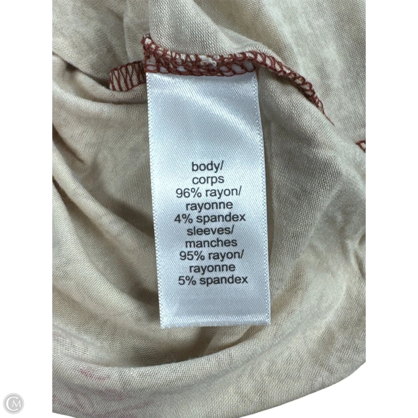 Top Long Sleeve By Maurices In Brown & Tan, Size: 1x