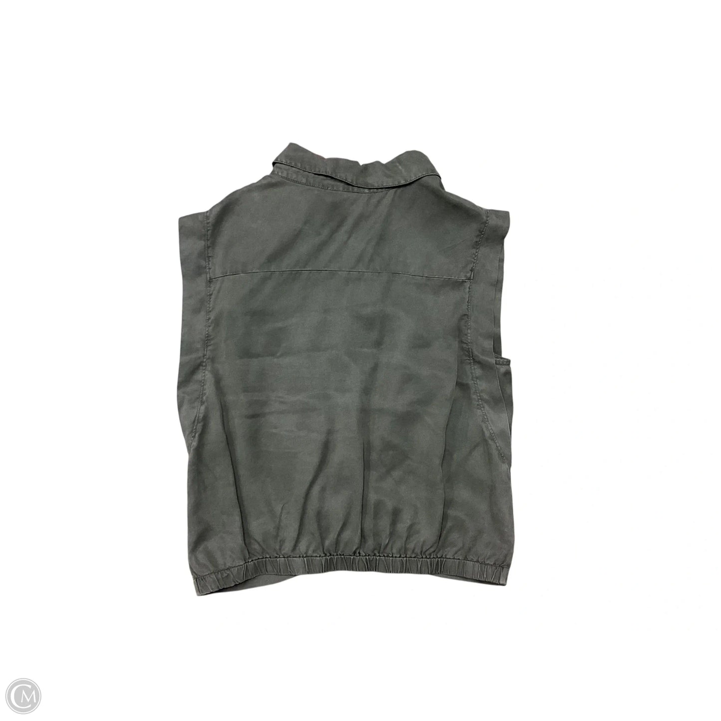 Blouse Short Sleeve By Evereve In Grey, Size: S