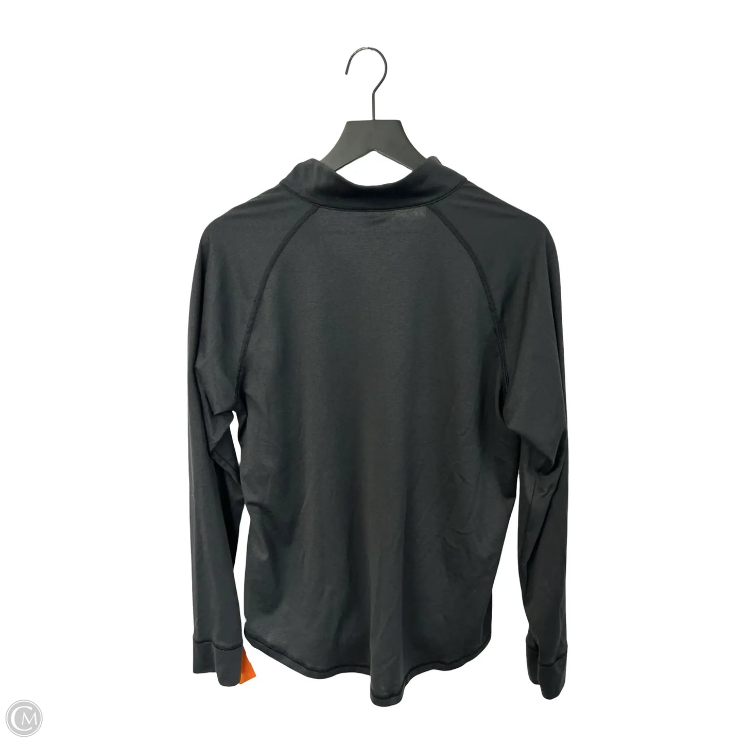 Athletic Top Long Sleeve Collar By Reebok In Black, Size: Xl