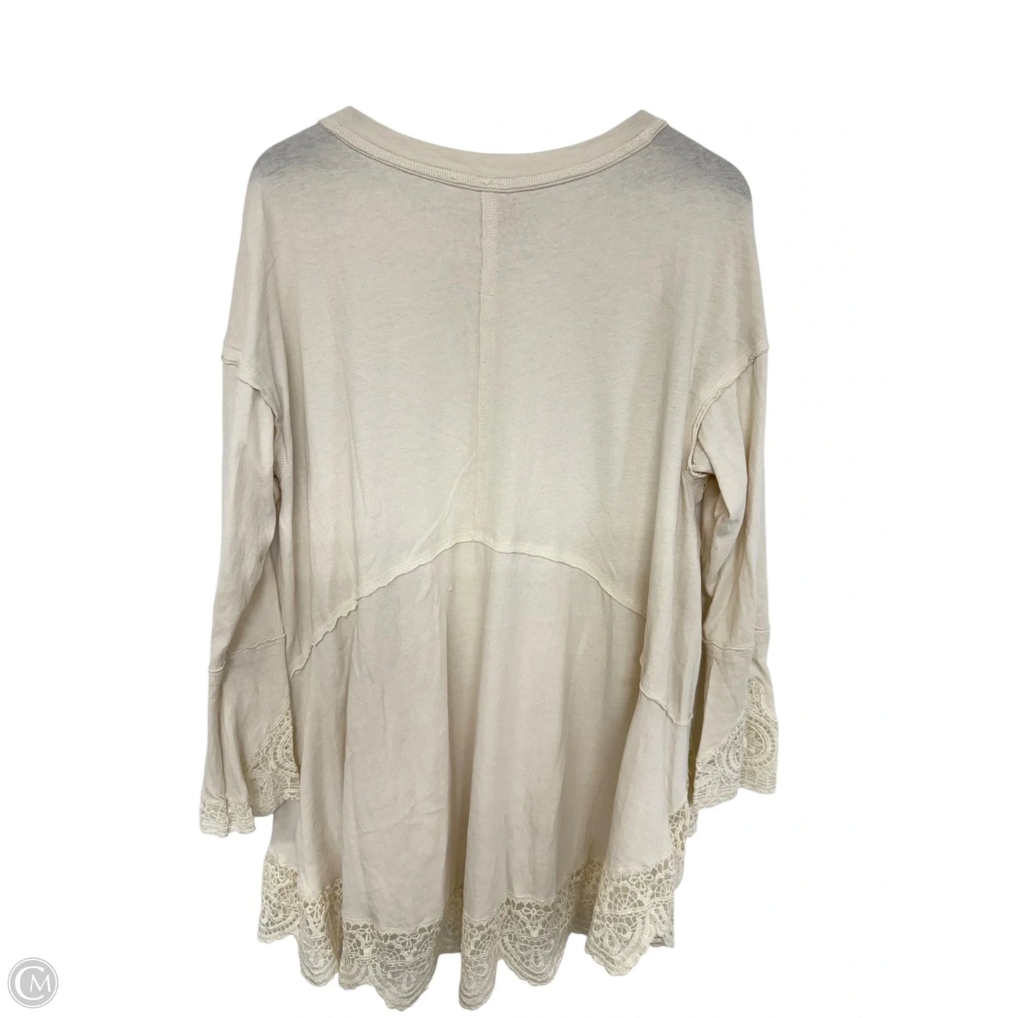 Top Long Sleeve By Free People In Cream, Size: M