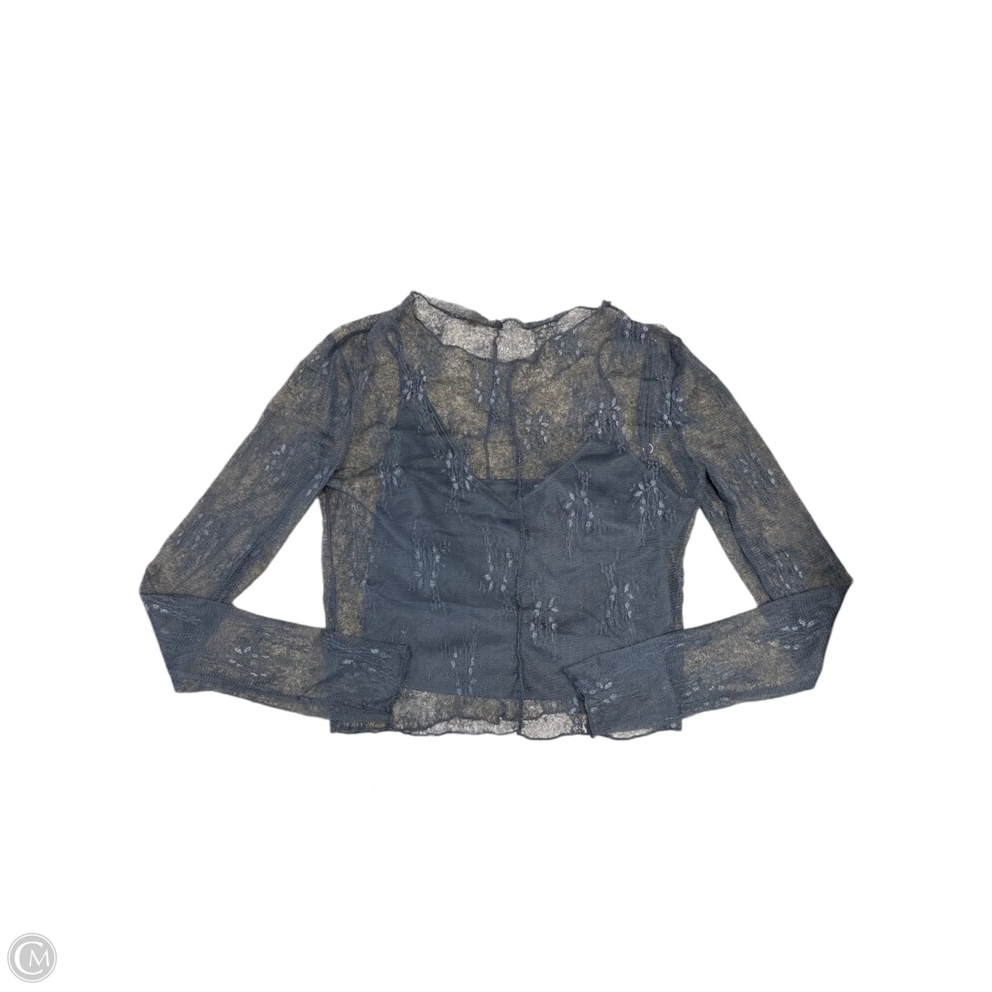Top Long Sleeve By Clothes Mentor In Grey, Size: S
