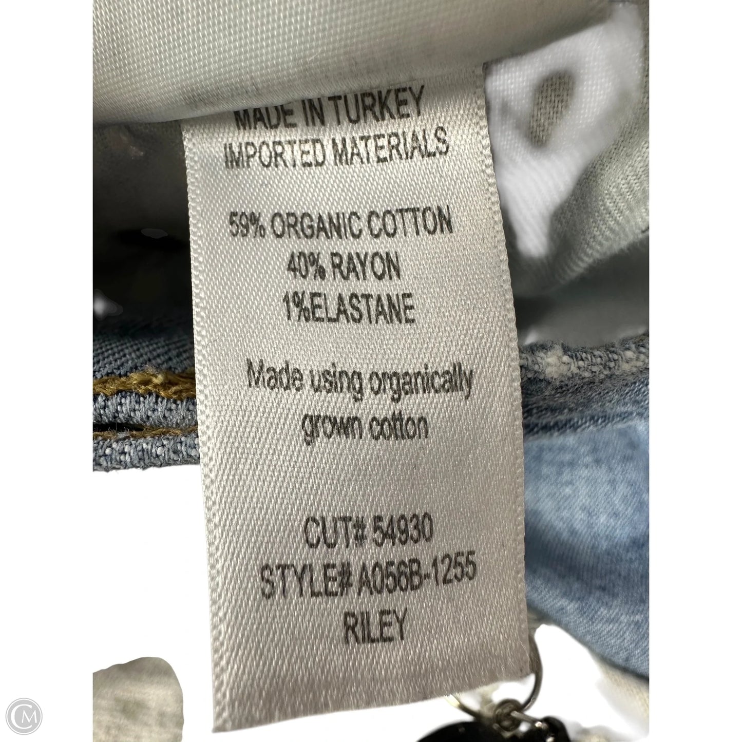 Jeans Straight By Agolde In Blue Denim, Size: 0