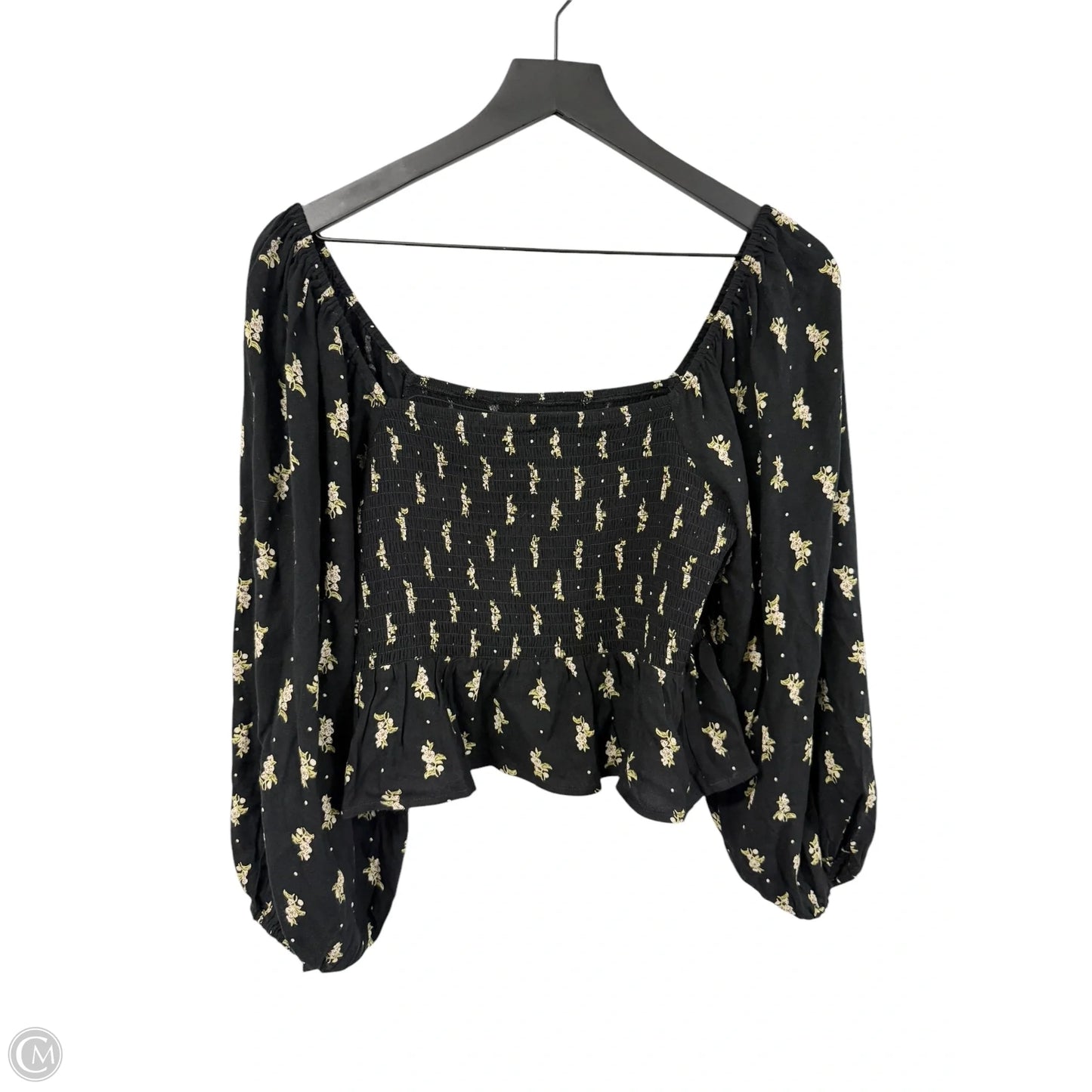 Top Long Sleeve By Cmb In Floral Print, Size: L