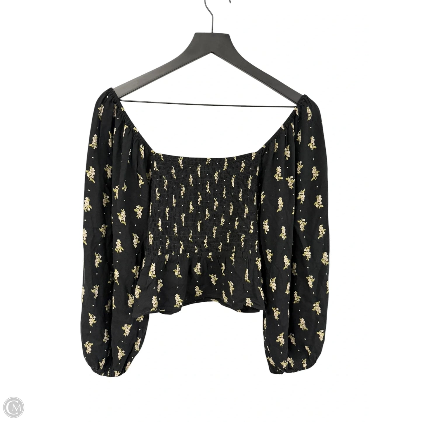 Top Long Sleeve By Cmb In Floral Print, Size: L