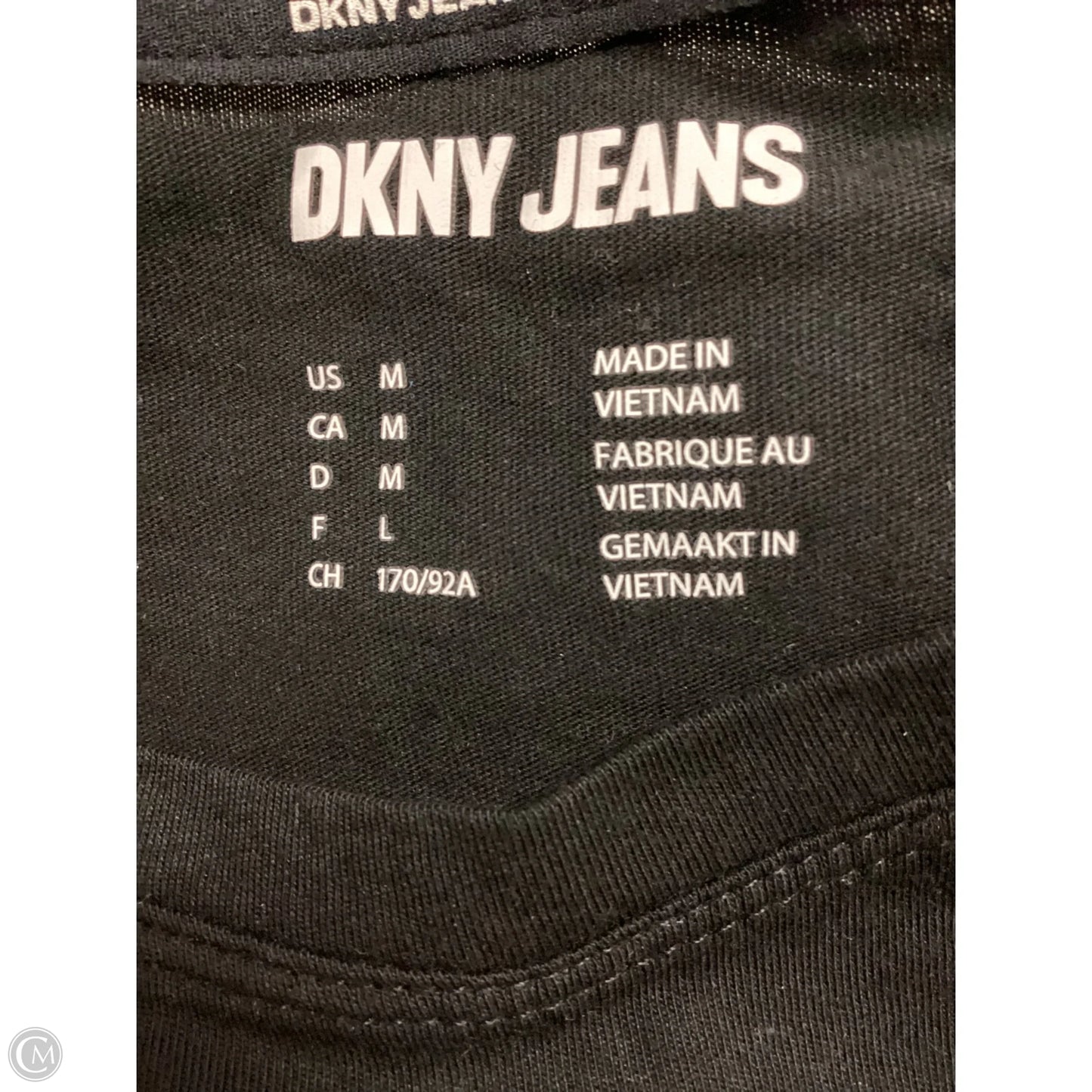 Top Short Sleeve Basic By Dkny In Black, Size: M