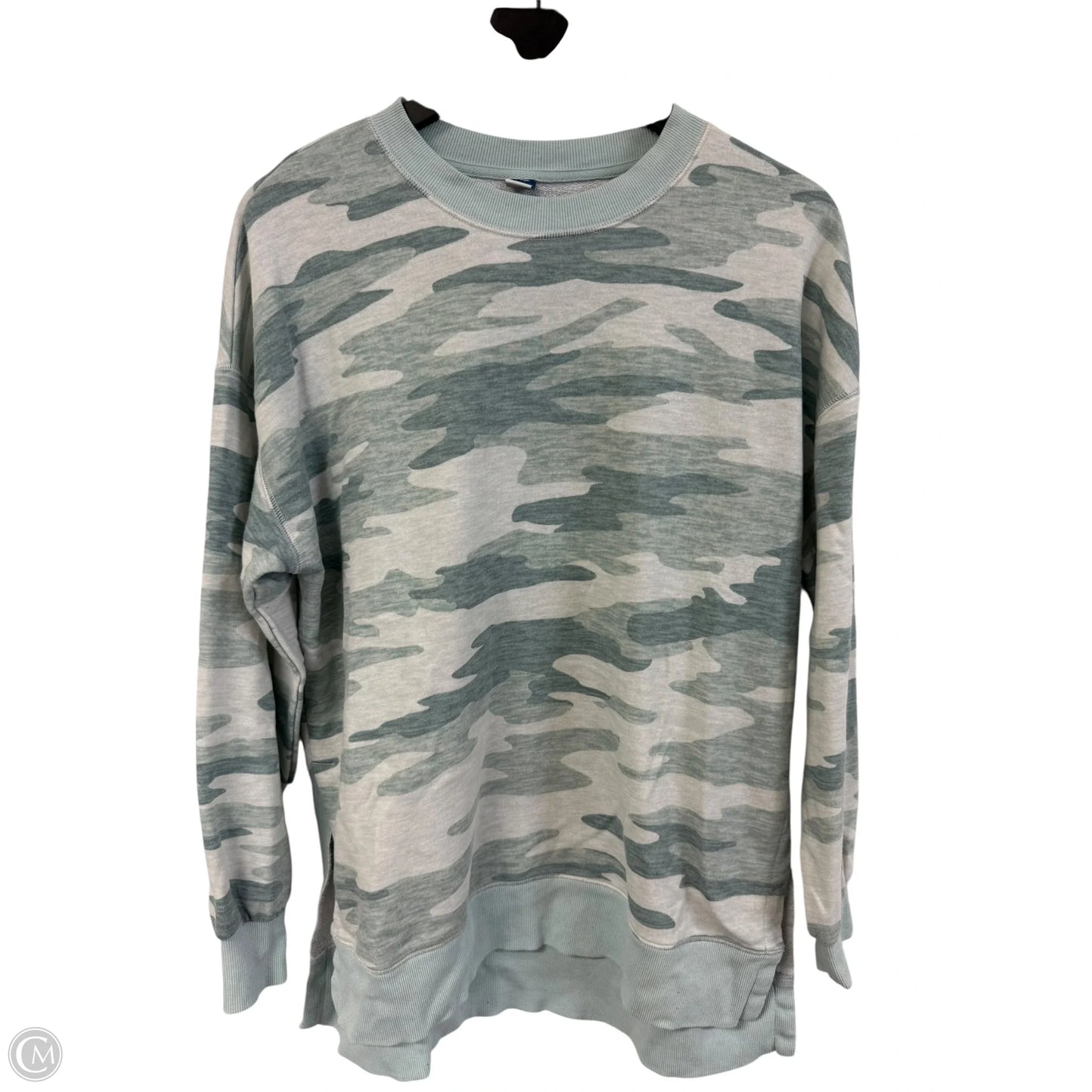 Sweatshirt Crewneck By Old Navy In Camouflage Print, Size: S