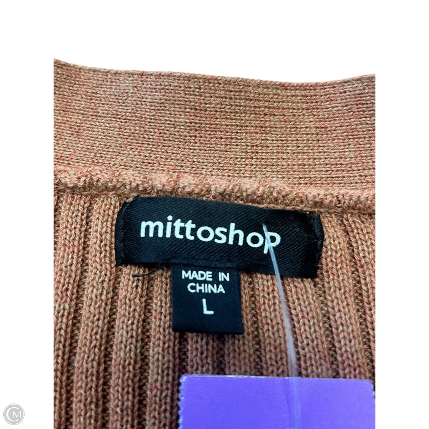 Top Long Sleeve By Mittoshop In Brown, Size: L